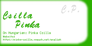 csilla pinka business card
